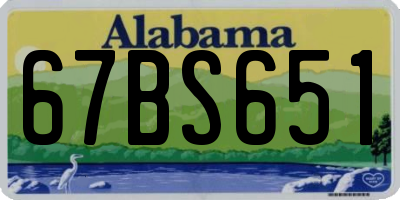 AL license plate 67BS651