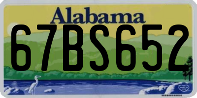 AL license plate 67BS652