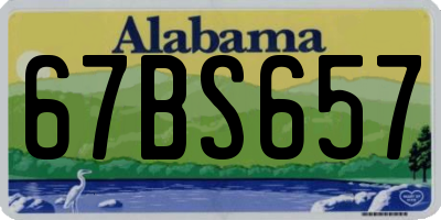 AL license plate 67BS657