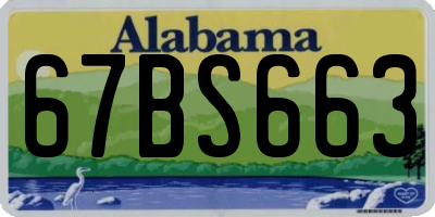 AL license plate 67BS663