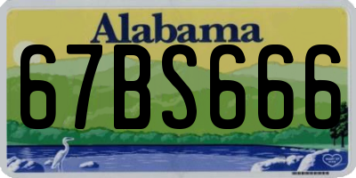 AL license plate 67BS666