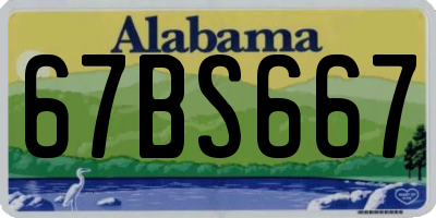 AL license plate 67BS667
