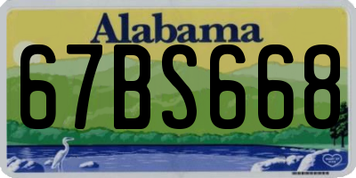 AL license plate 67BS668