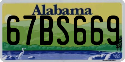 AL license plate 67BS669