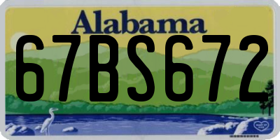 AL license plate 67BS672