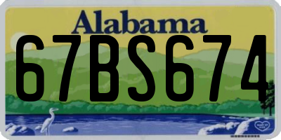 AL license plate 67BS674