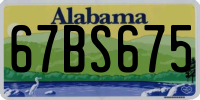 AL license plate 67BS675
