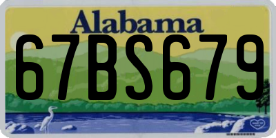 AL license plate 67BS679