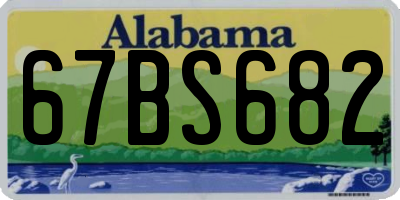 AL license plate 67BS682