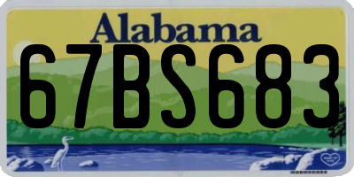 AL license plate 67BS683