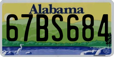 AL license plate 67BS684