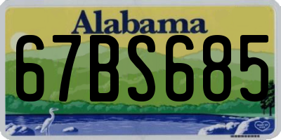 AL license plate 67BS685