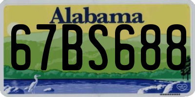 AL license plate 67BS688