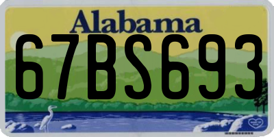 AL license plate 67BS693