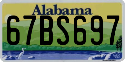 AL license plate 67BS697