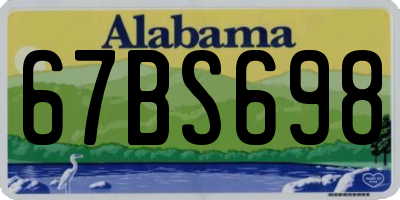 AL license plate 67BS698