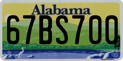 AL license plate 67BS700