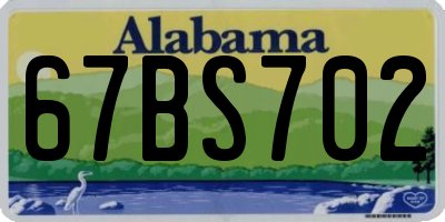 AL license plate 67BS702