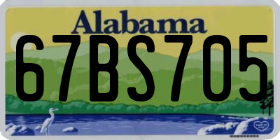 AL license plate 67BS705