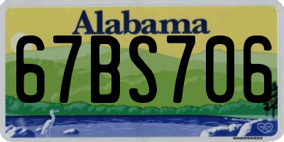 AL license plate 67BS706