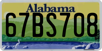 AL license plate 67BS708