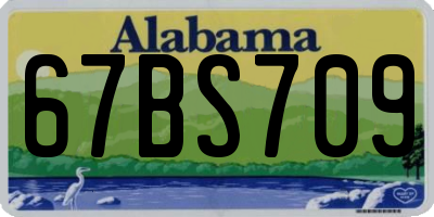 AL license plate 67BS709