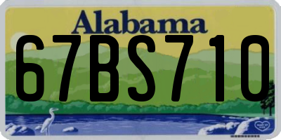AL license plate 67BS710