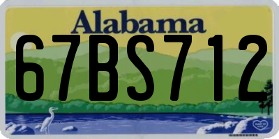AL license plate 67BS712