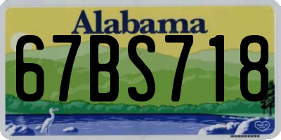 AL license plate 67BS718