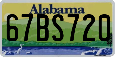 AL license plate 67BS720