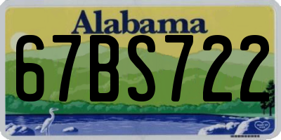 AL license plate 67BS722
