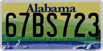 AL license plate 67BS723
