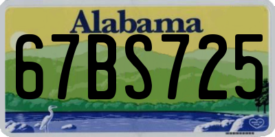 AL license plate 67BS725