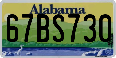 AL license plate 67BS730