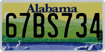 AL license plate 67BS734