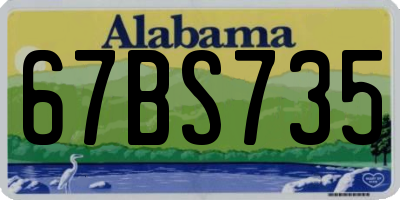 AL license plate 67BS735