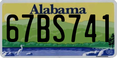 AL license plate 67BS741