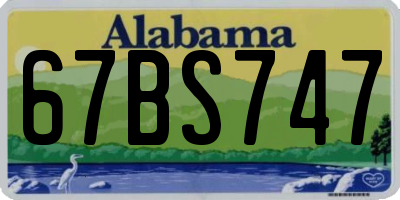 AL license plate 67BS747
