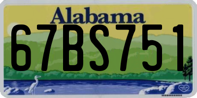 AL license plate 67BS751