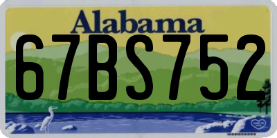 AL license plate 67BS752