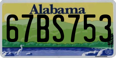AL license plate 67BS753