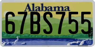 AL license plate 67BS755