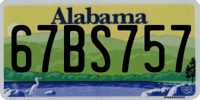 AL license plate 67BS757