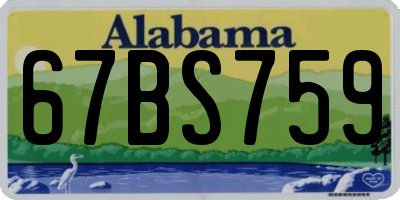 AL license plate 67BS759