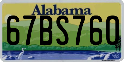 AL license plate 67BS760