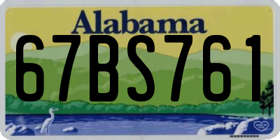 AL license plate 67BS761