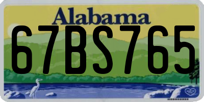 AL license plate 67BS765