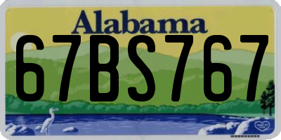 AL license plate 67BS767