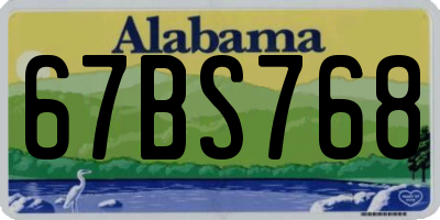 AL license plate 67BS768