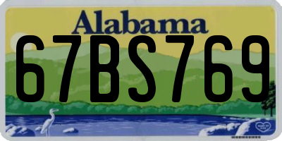 AL license plate 67BS769